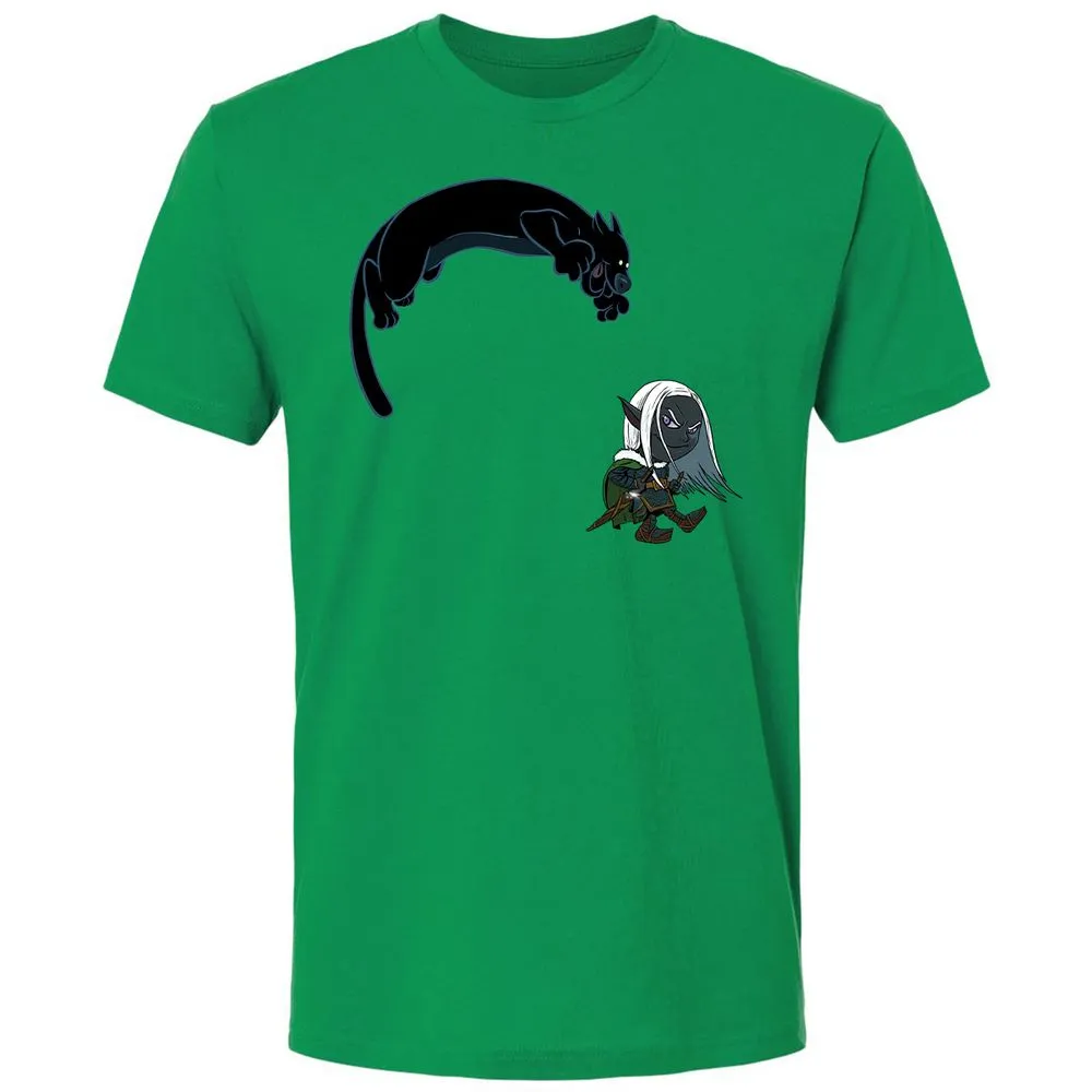Drizzt and Guenhwyvar Premium Unisex T-Shirt - Kelly Green - 11