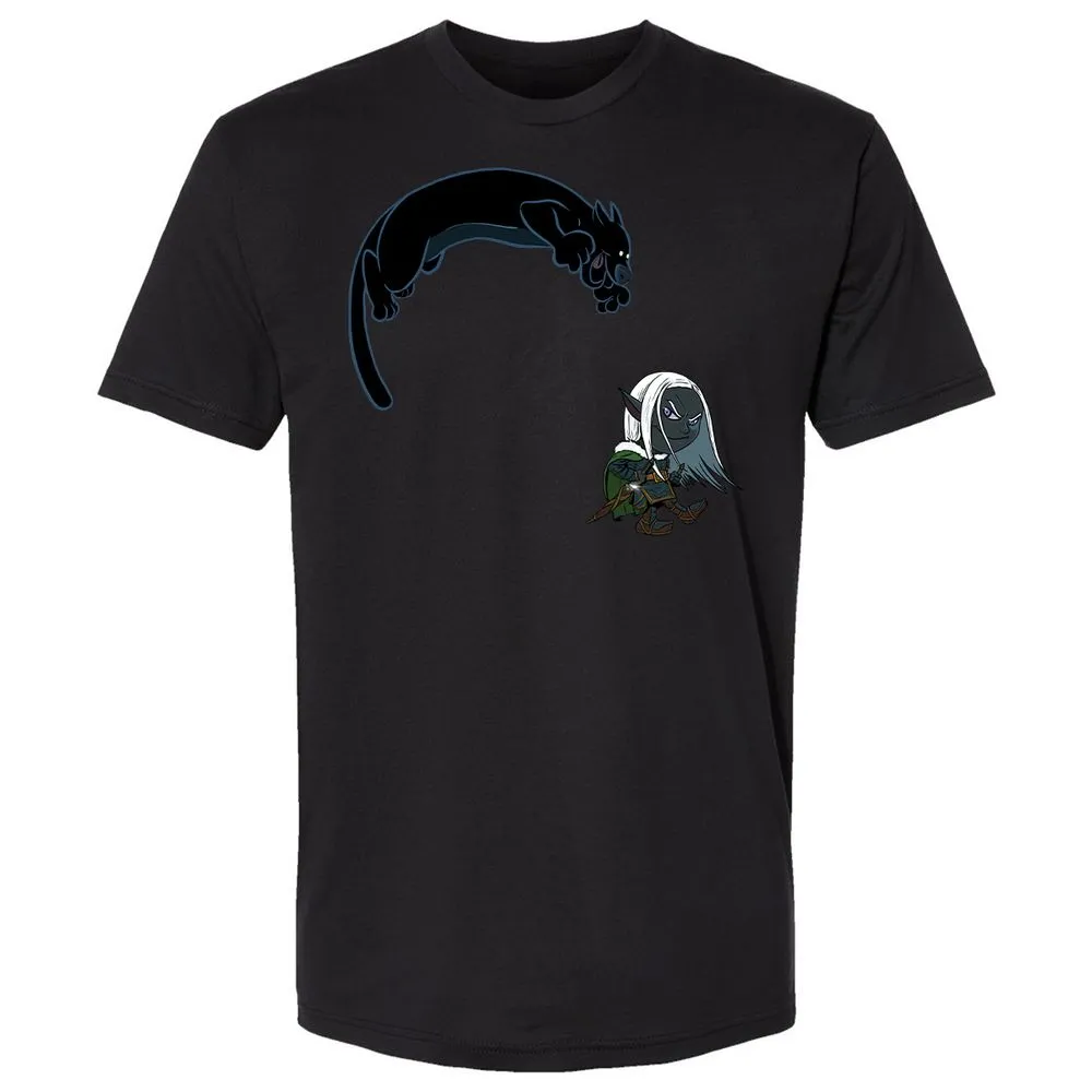 Drizzt and Guenhwyvar Premium Unisex T-Shirt - Black - 14