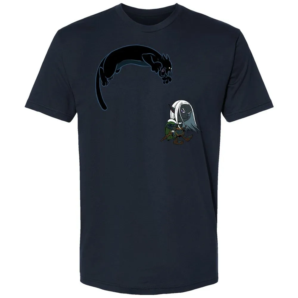 Drizzt and Guenhwyvar Premium Unisex T-Shirt - Midnight Navy - 15