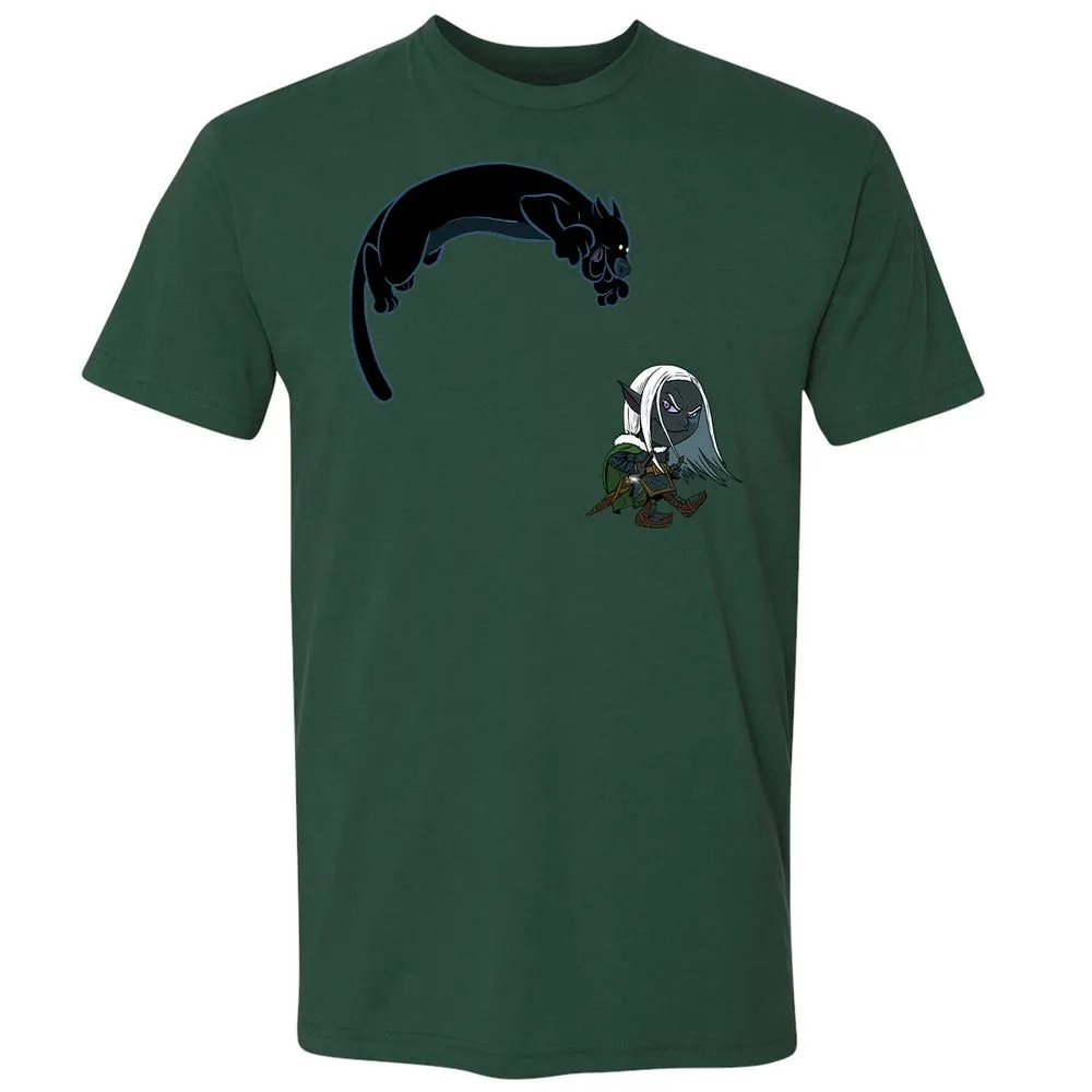 Drizzt and Guenhwyvar Premium Unisex T-Shirt - Forest Green - 16