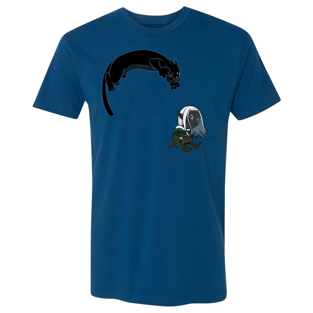 Drizzt and Guenhwyvar Premium Unisex T-Shirt - Cool Blue - 17