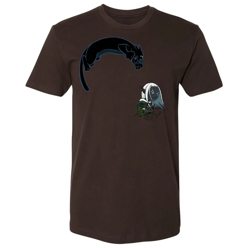 Drizzt and Guenhwyvar Premium Unisex T-Shirt - Dark Chocolate - 18