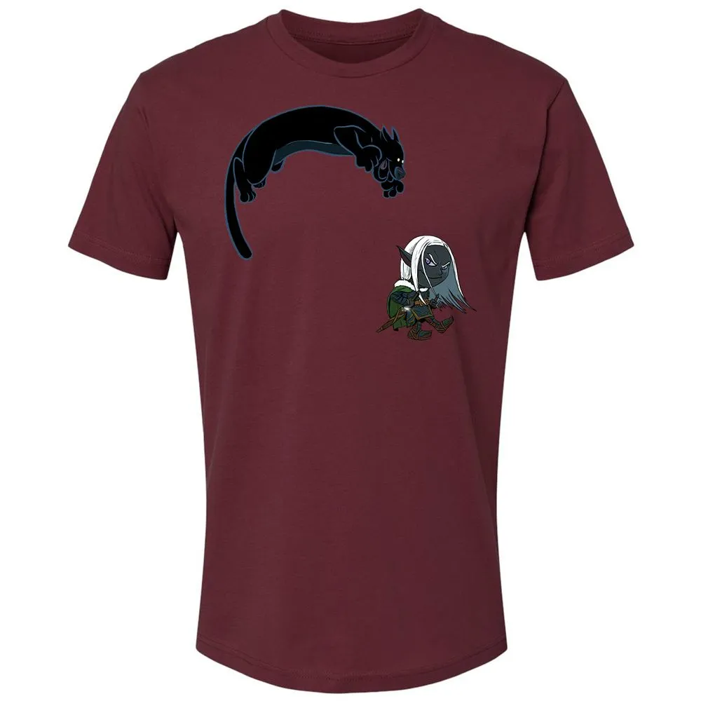 Drizzt and Guenhwyvar Premium Unisex T-Shirt - Maroon - 19