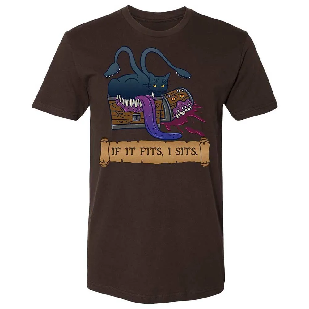 If It Fits I Sits Premium Unisex T-Shirt - Dark Chocolate - 18