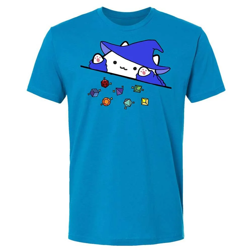 Cat Throws Dices Premium Unisex T-Shirt - Turquoise - 6
