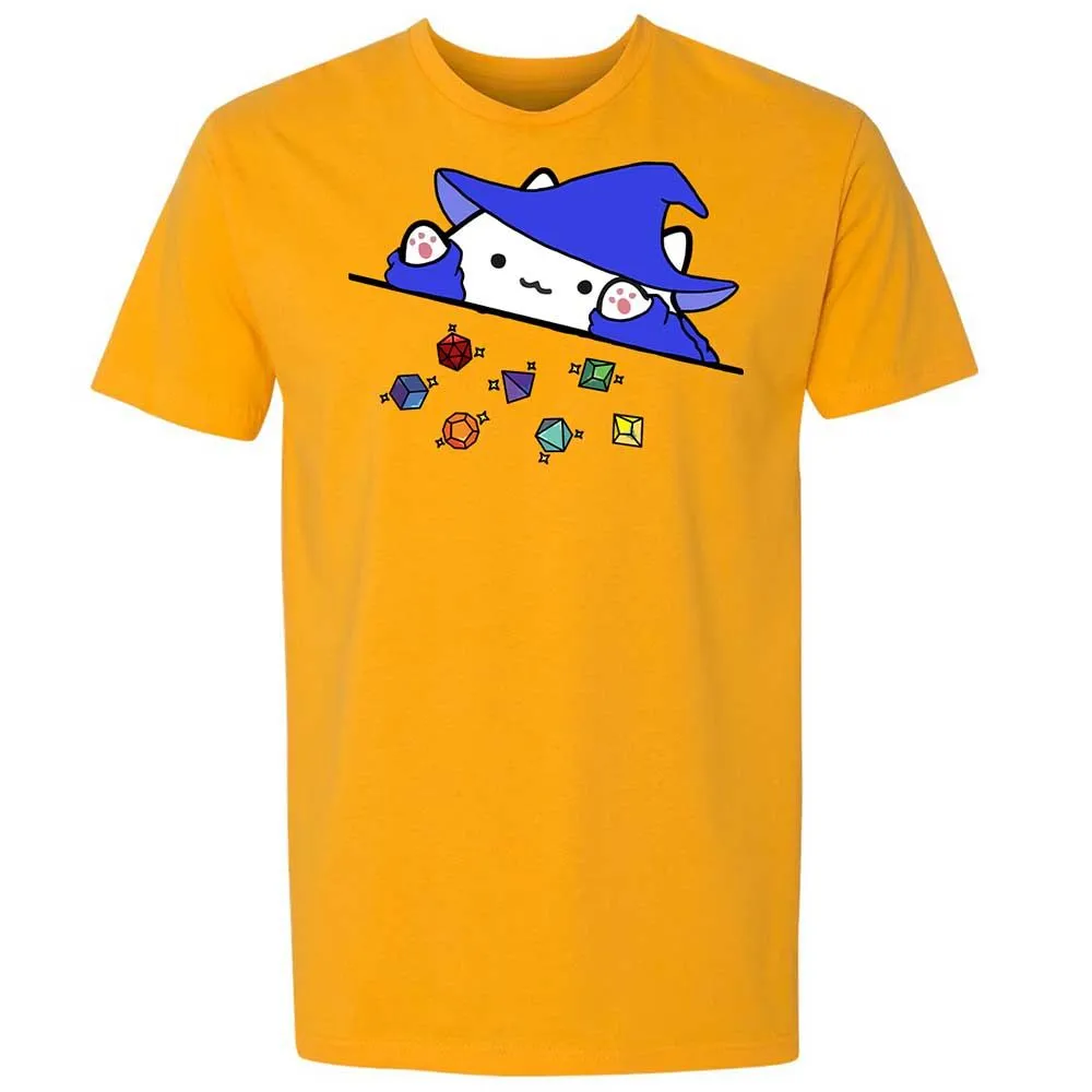 Cat Throws Dices Premium Unisex T-Shirt - Gold - 9