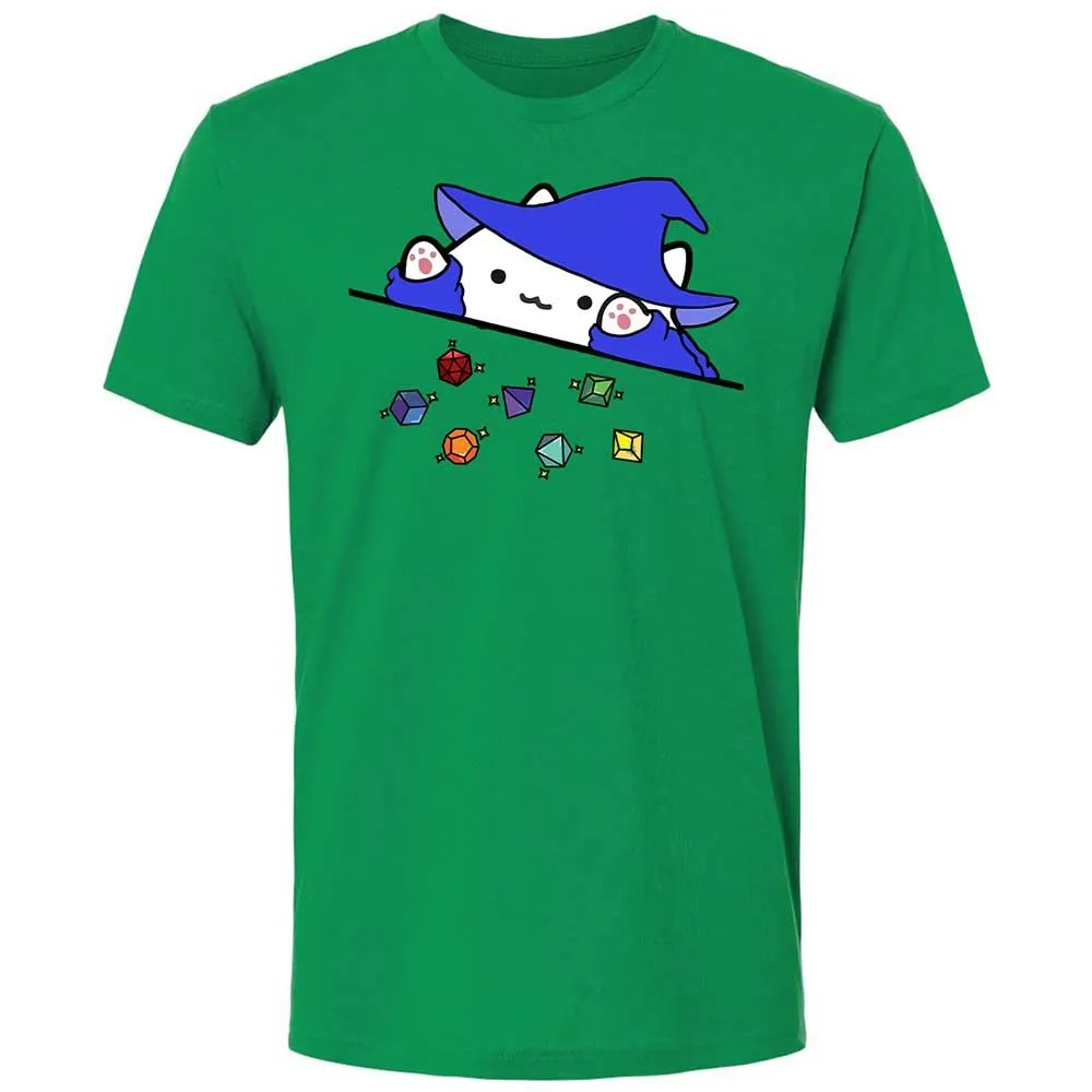 Cat Throws Dices Premium Unisex T-Shirt - Kelly Green - 11