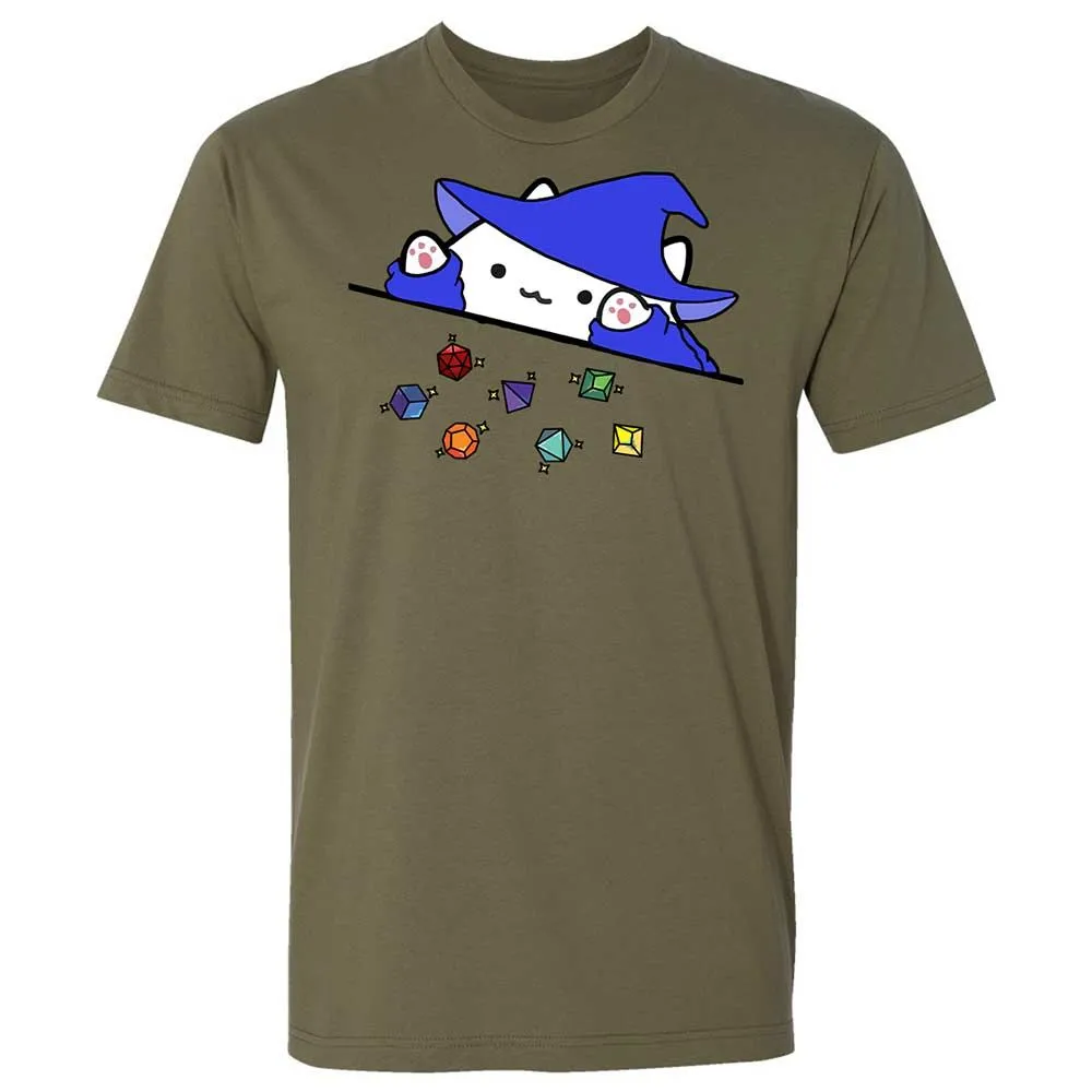 Cat Throws Dices Premium Unisex T-Shirt - Military Green - 12
