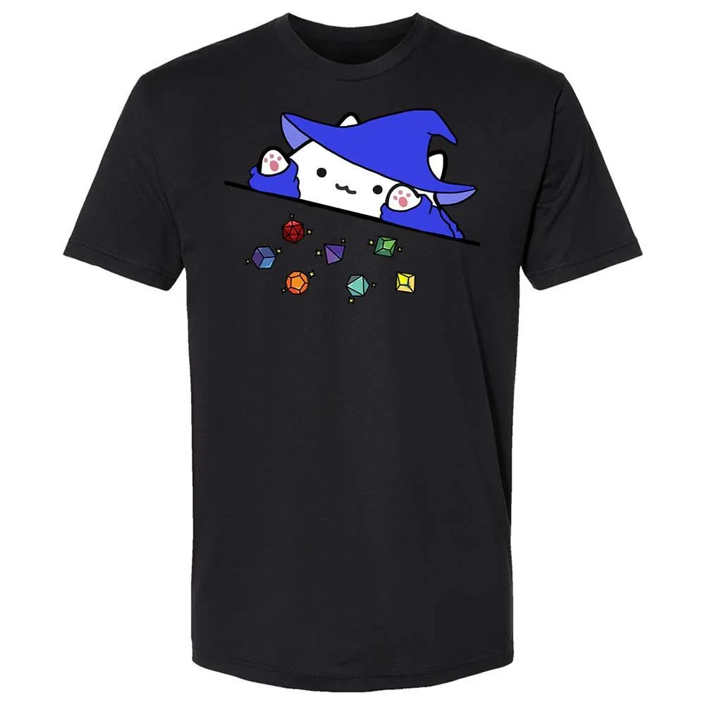 Cat Throws Dices Premium Unisex T-Shirt - Black - 14