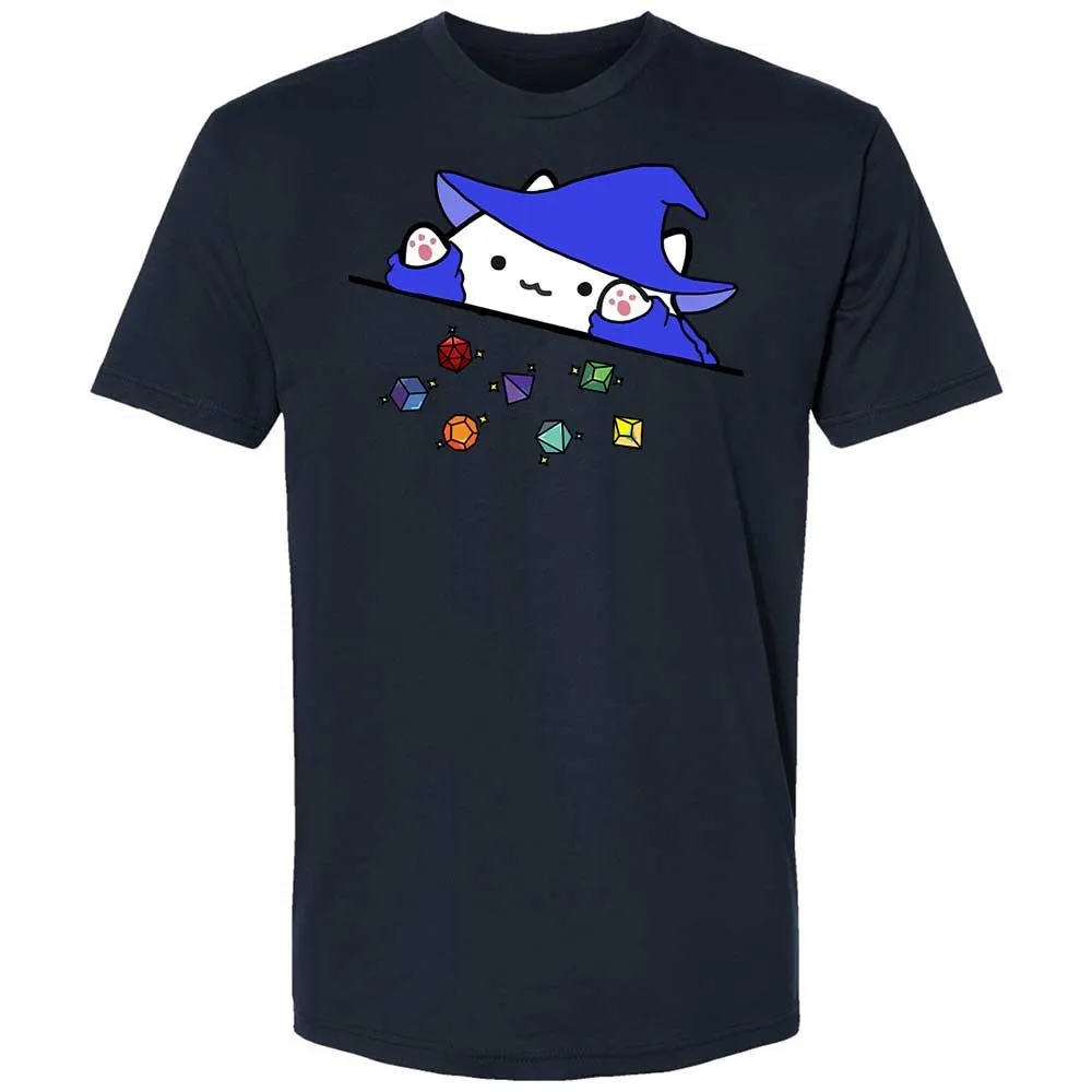 Cat Throws Dices Premium Unisex T-Shirt - Midnight Navy - 15