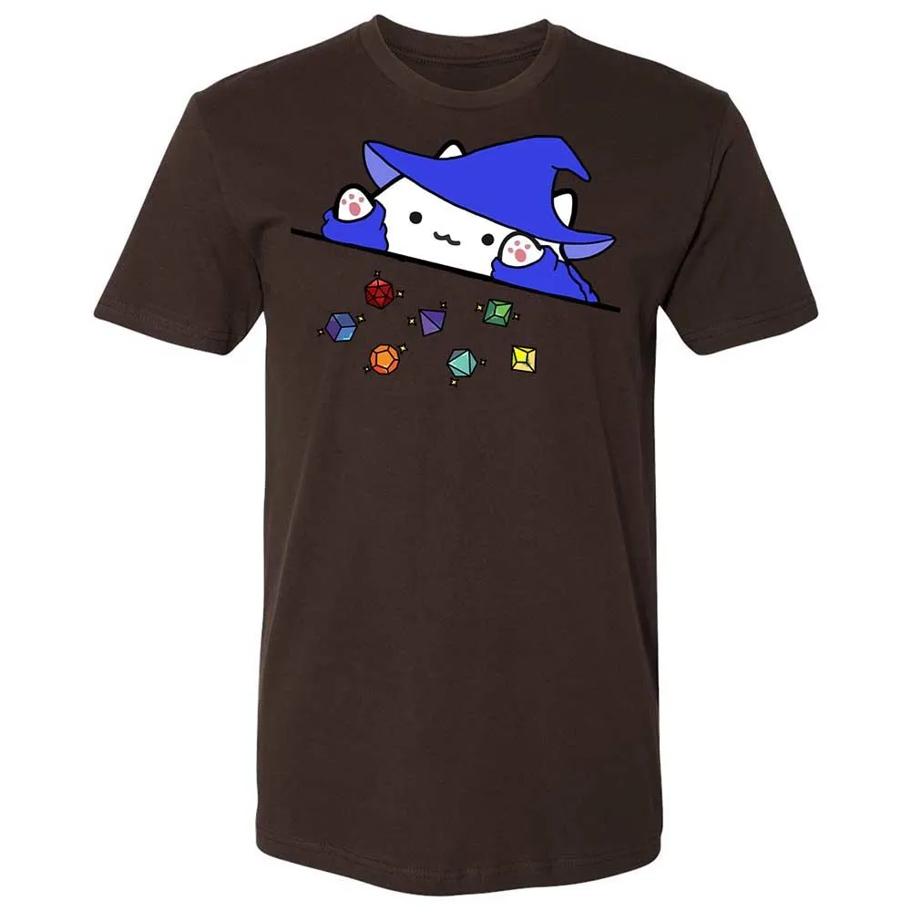 Cat Throws Dices Premium Unisex T-Shirt - Dark Chocolate - 18
