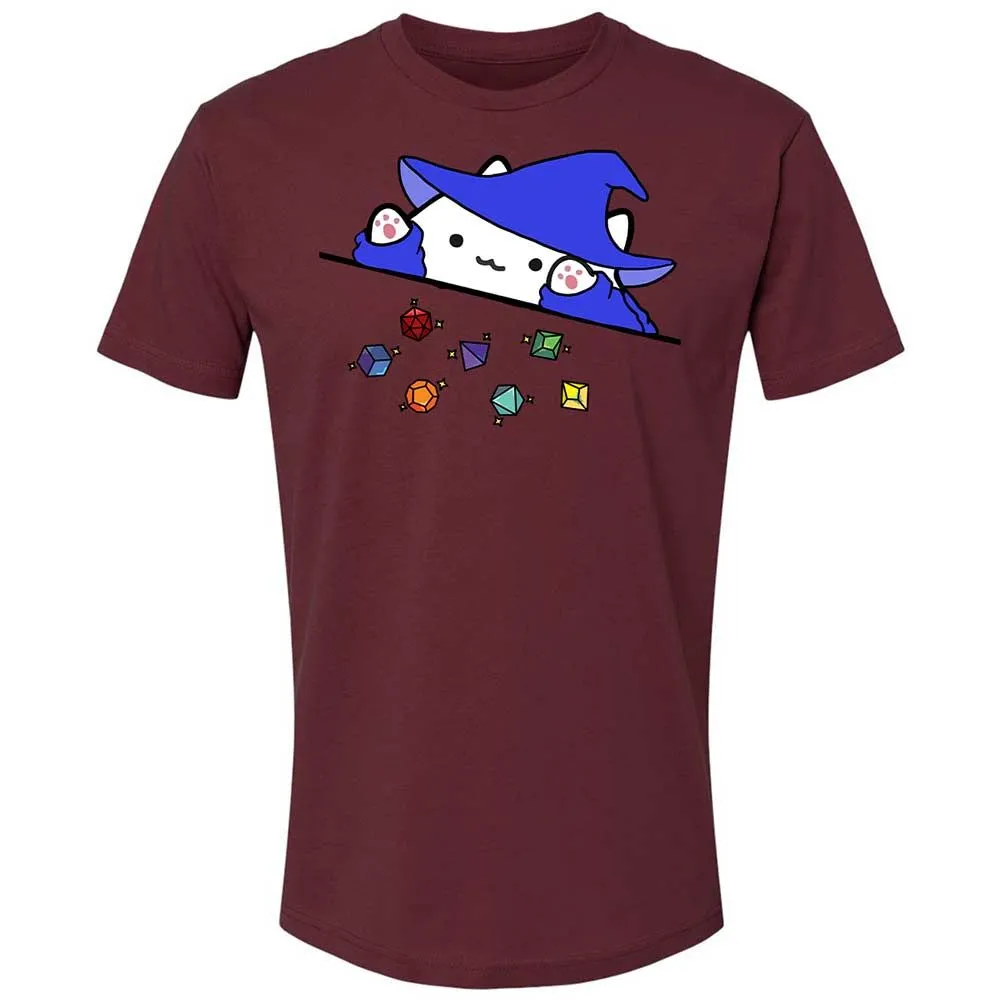 Cat Throws Dices Premium Unisex T-Shirt - Maroon - 19