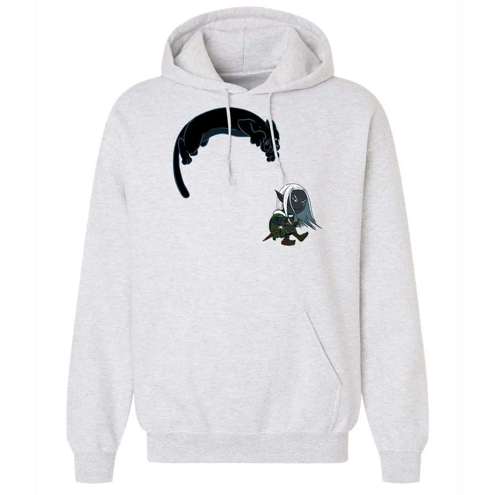 Drizzt and Guenhwyvar Classic Unisex Hoodie - Ash - 2