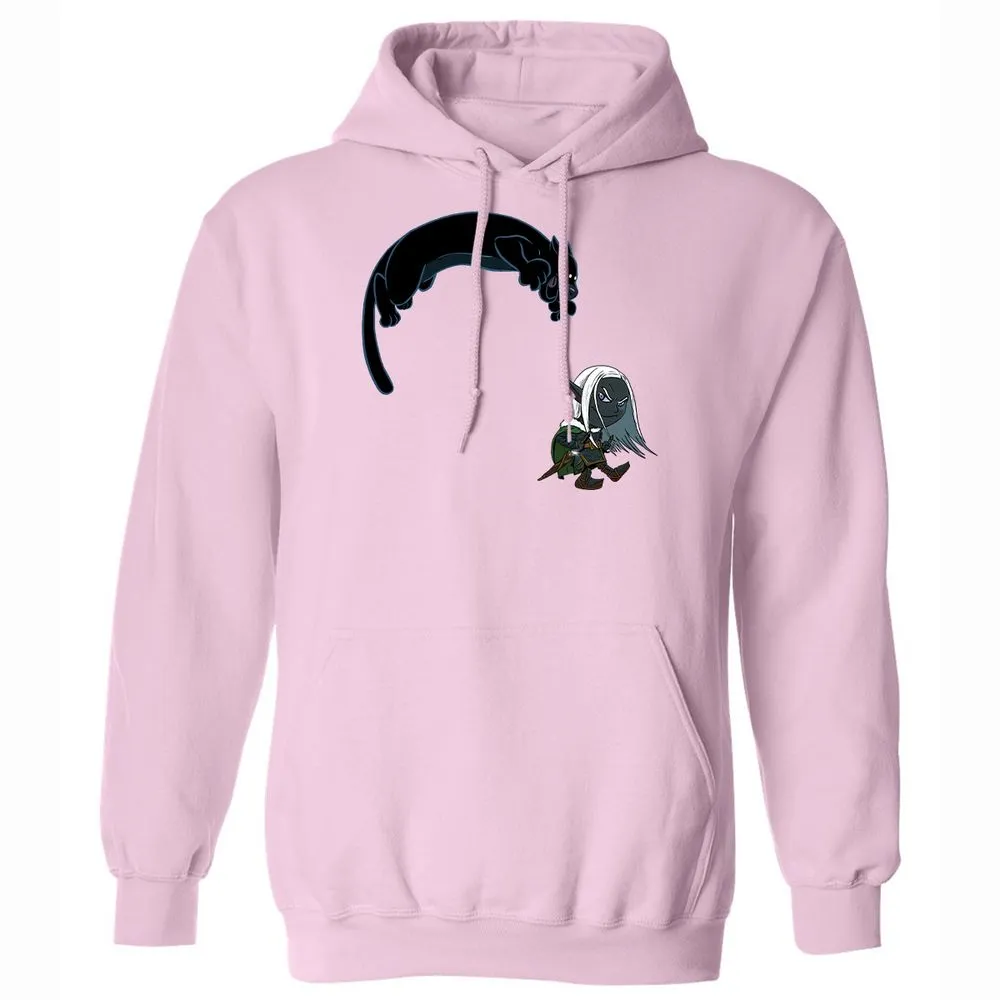 Drizzt and Guenhwyvar Classic Unisex Hoodie - Light Pink - 7