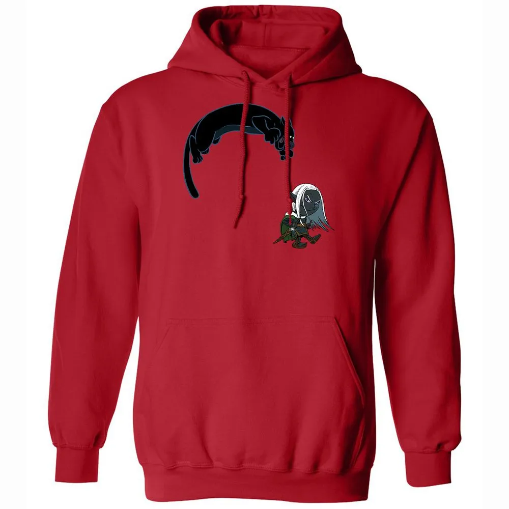 Drizzt and Guenhwyvar Classic Unisex Hoodie - Red - 9