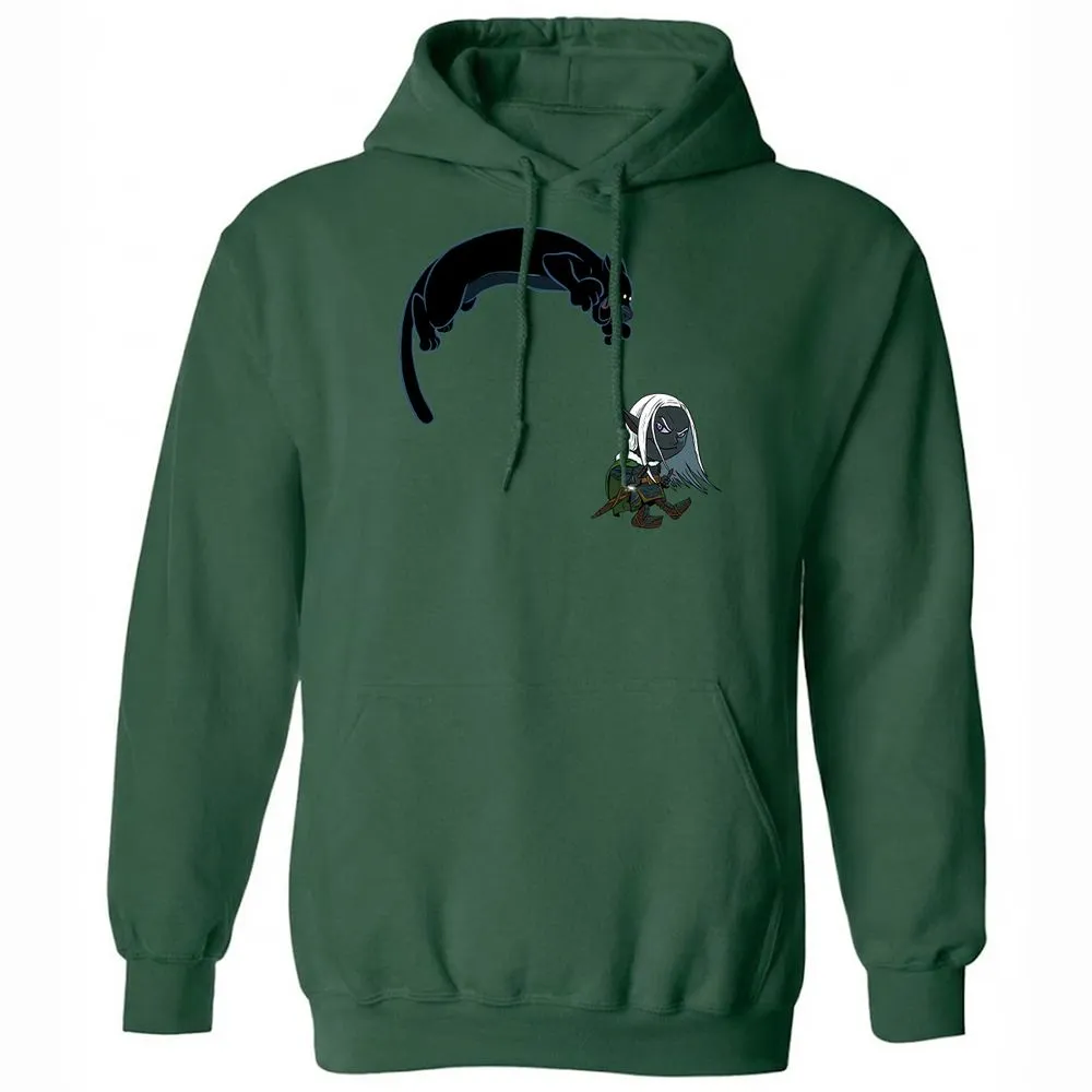 Drizzt and Guenhwyvar Classic Unisex Hoodie - Forest Green - 16