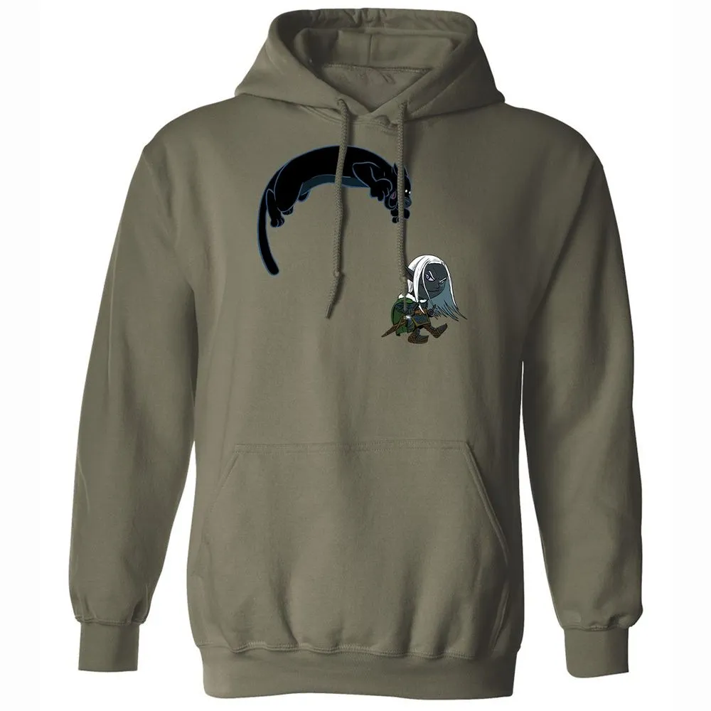 Drizzt and Guenhwyvar Classic Unisex Hoodie - Military Green - 21