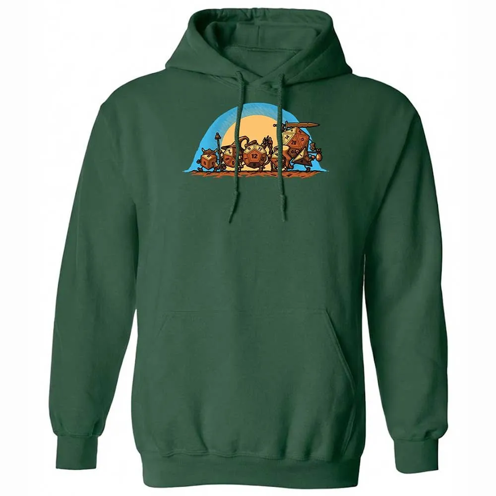 The Fellowship Of The Dice Classic Unisex Hoodie - Forest Green - 3
