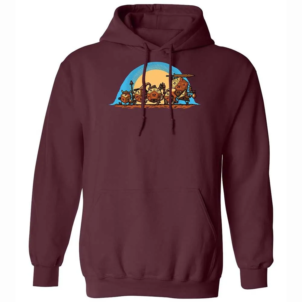The Fellowship Of The Dice Classic Unisex Hoodie - Maroon - 7