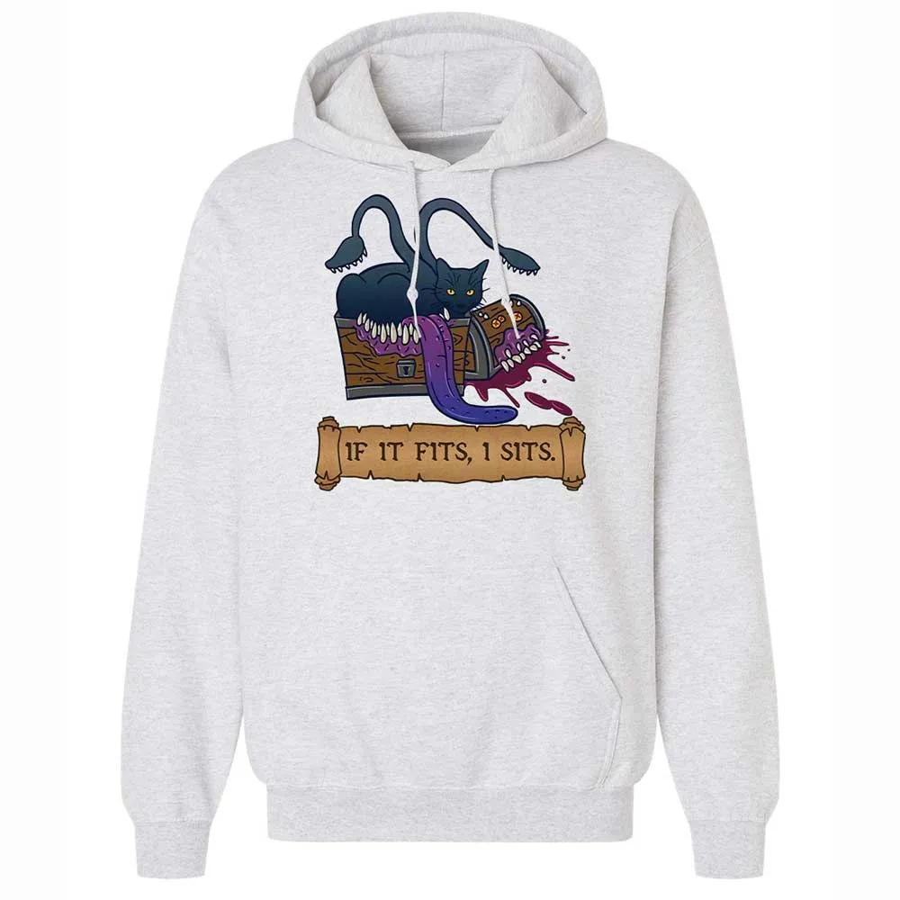 If It Fits I Sits Classic Unisex Hoodie - Ash - 2