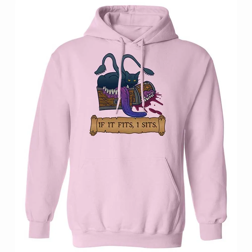 If It Fits I Sits Classic Unisex Hoodie - Light Pink - 7