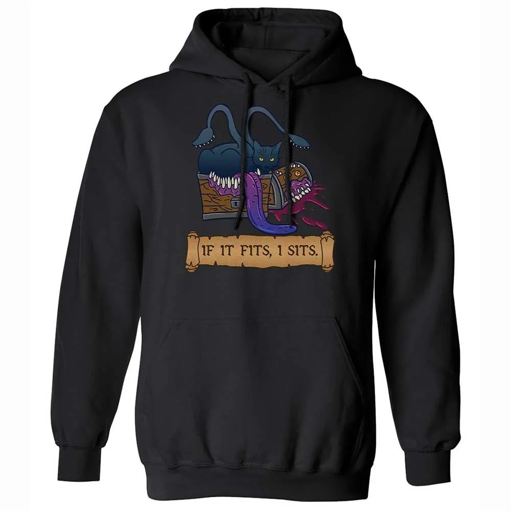 If It Fits I Sits Classic Unisex Hoodie - Black - 14