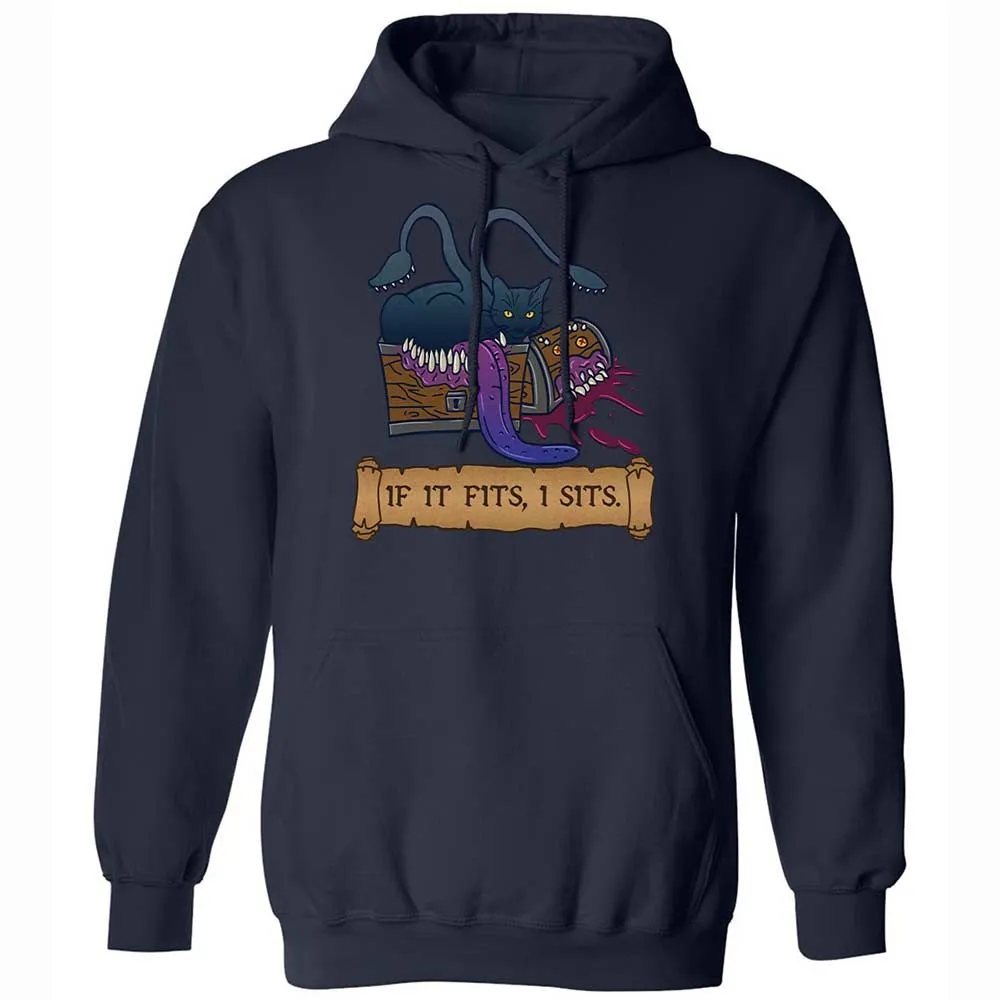 If It Fits I Sits Classic Unisex Hoodie - Navy - 15