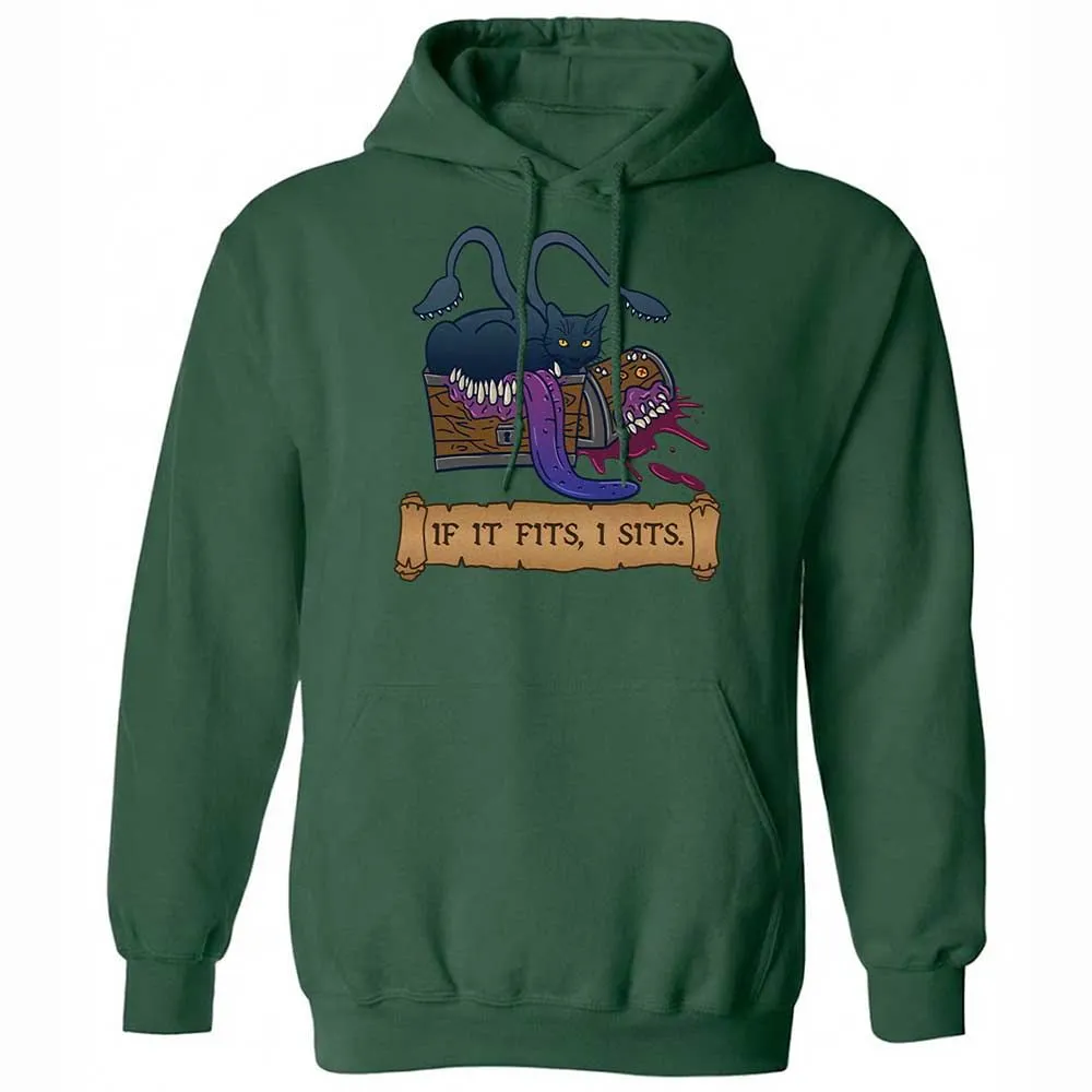 If It Fits I Sits Classic Unisex Hoodie - Forest Green - 16