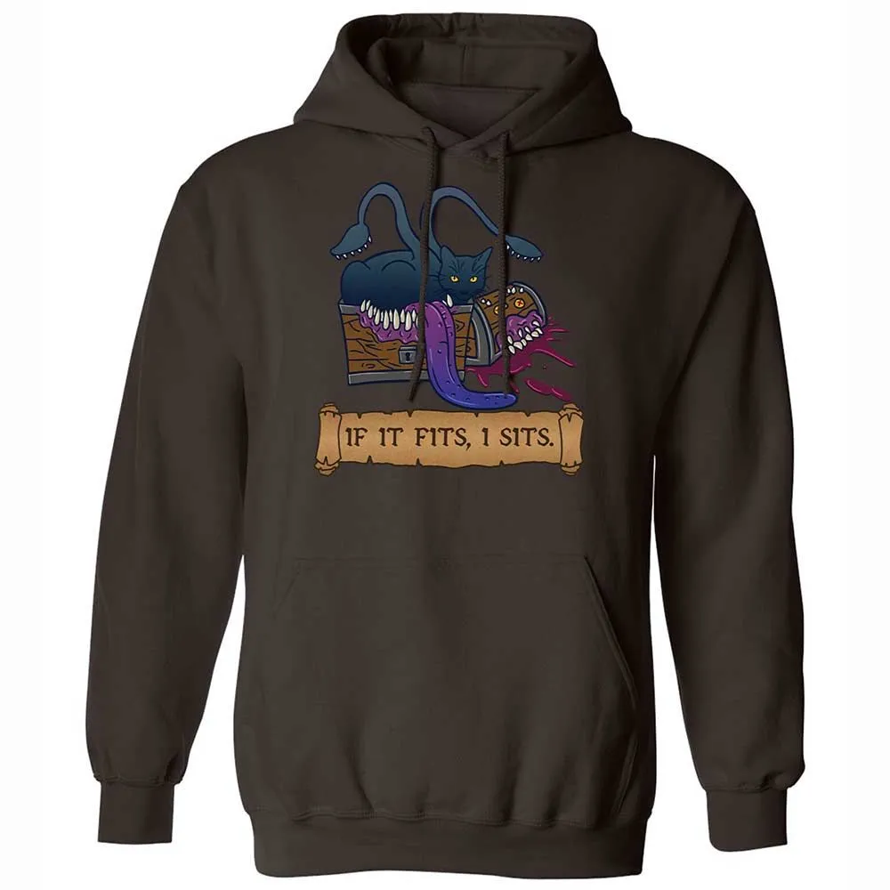 If It Fits I Sits Classic Unisex Hoodie - Dark Chocolate - 18