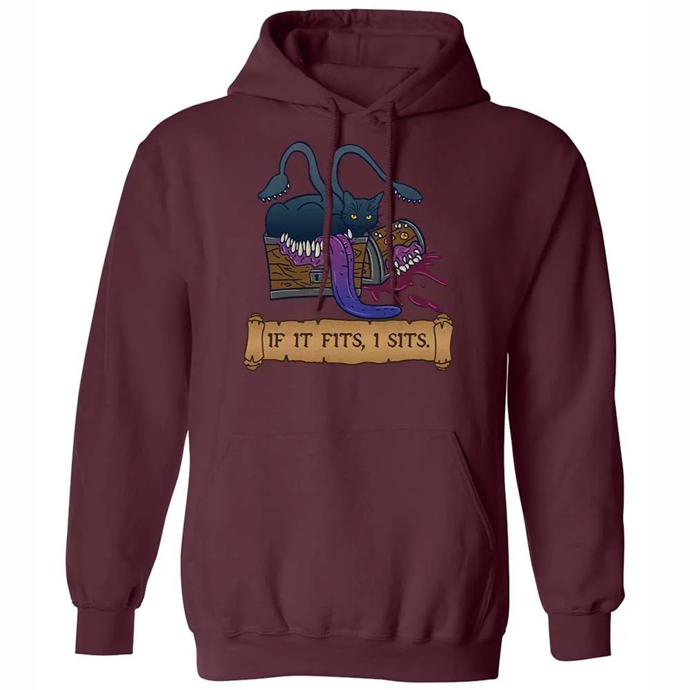 If It Fits I Sits Classic Unisex Hoodie - Maroon - 19