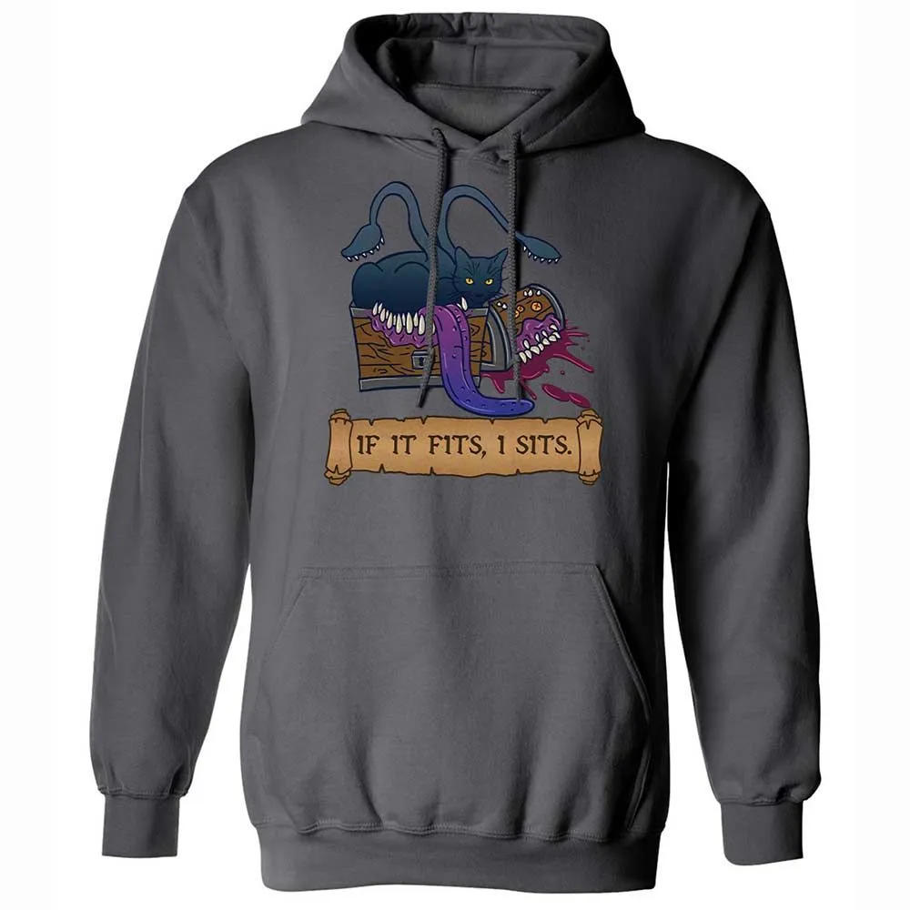 If It Fits I Sits Classic Unisex Hoodie - Charcoal - 20