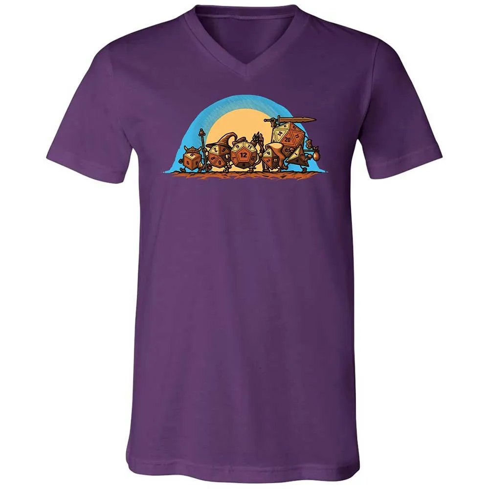 The Fellowship Of The Dice Unisex V-Neck T-Shirt - Team Purple - 10