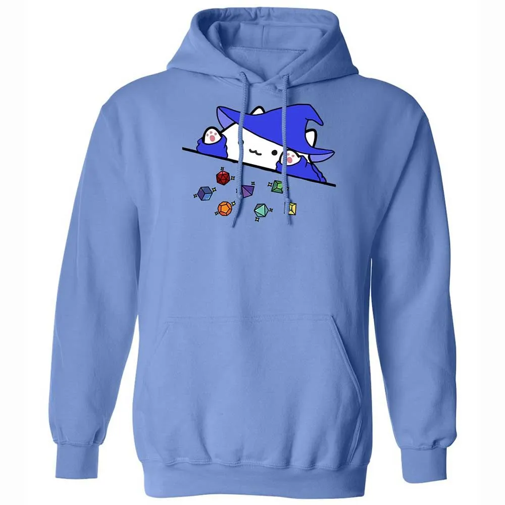 Cat Throws Dices Classic Unisex Hoodie - Carolina Blue - 6
