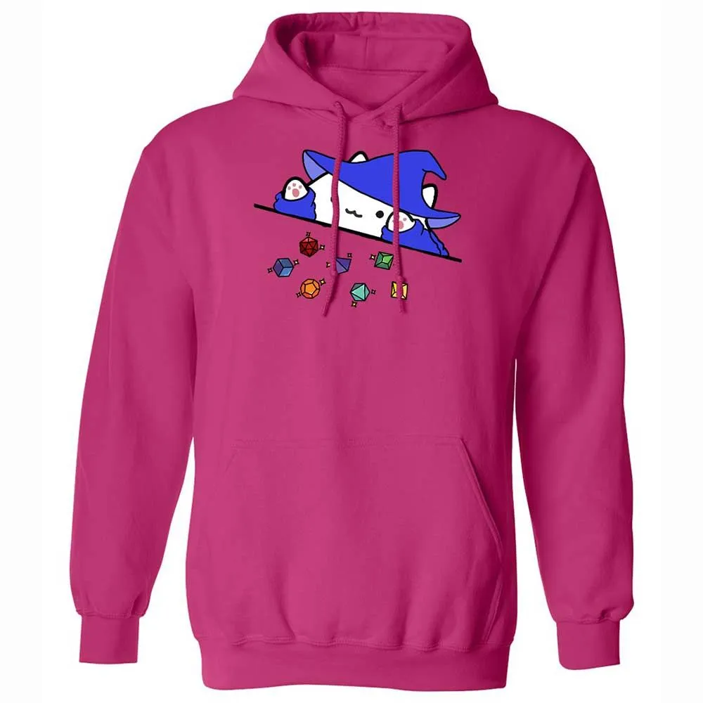 Cat Throws Dices Classic Unisex Hoodie - Heliconia - 8