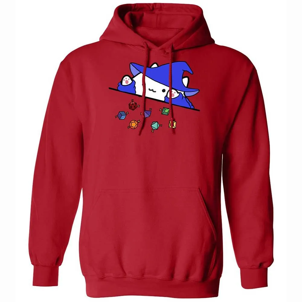 Cat Throws Dices Classic Unisex Hoodie - Red - 9