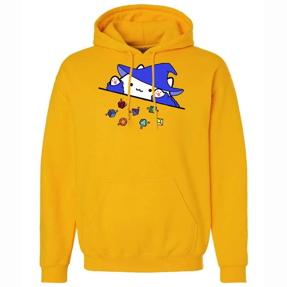 Cat Throws Dices Classic Unisex Hoodie - Gold - 13