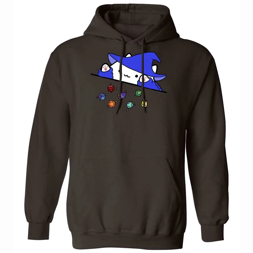 Cat Throws Dices Classic Unisex Hoodie - Dark Chocolate - 18