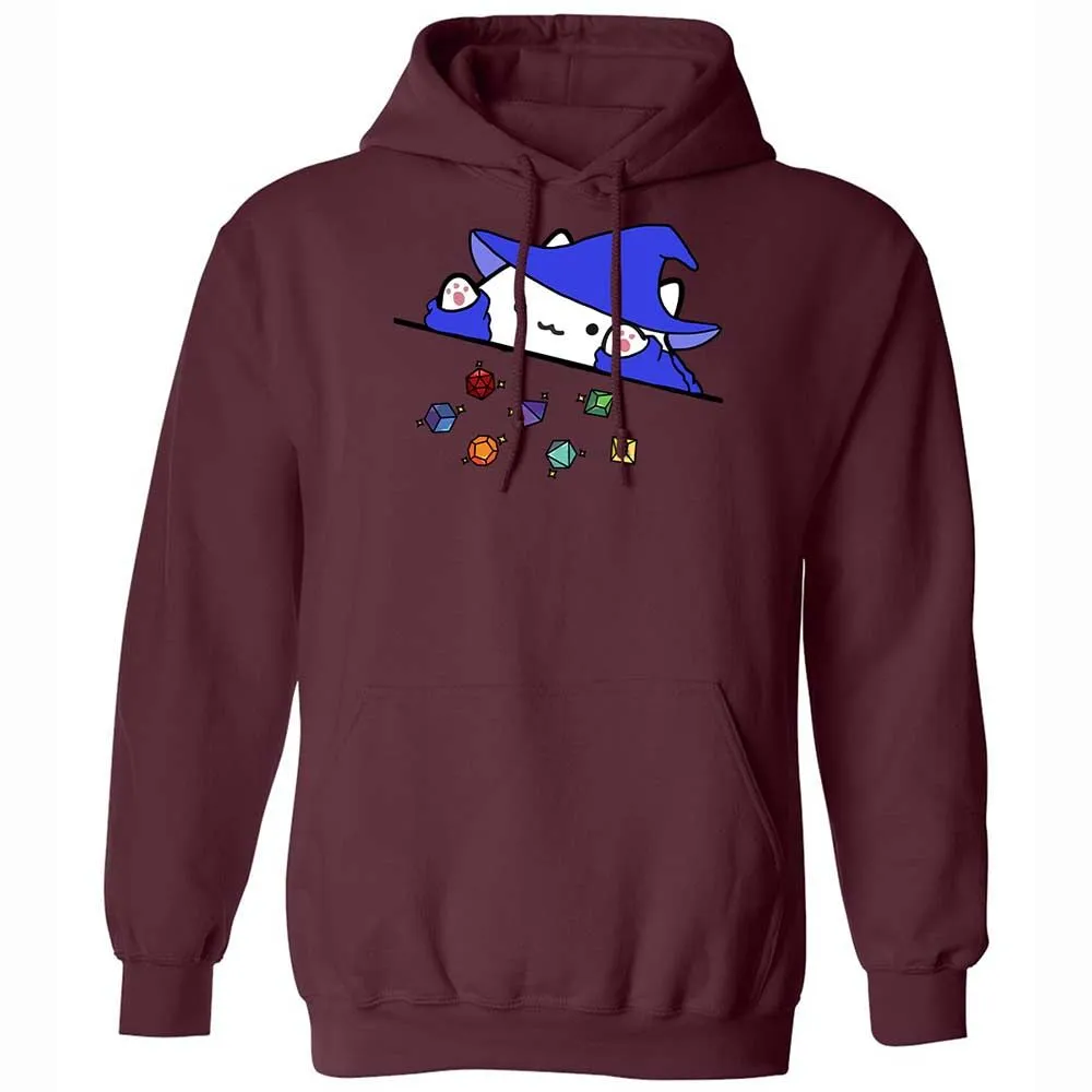 Cat Throws Dices Classic Unisex Hoodie - Maroon - 19
