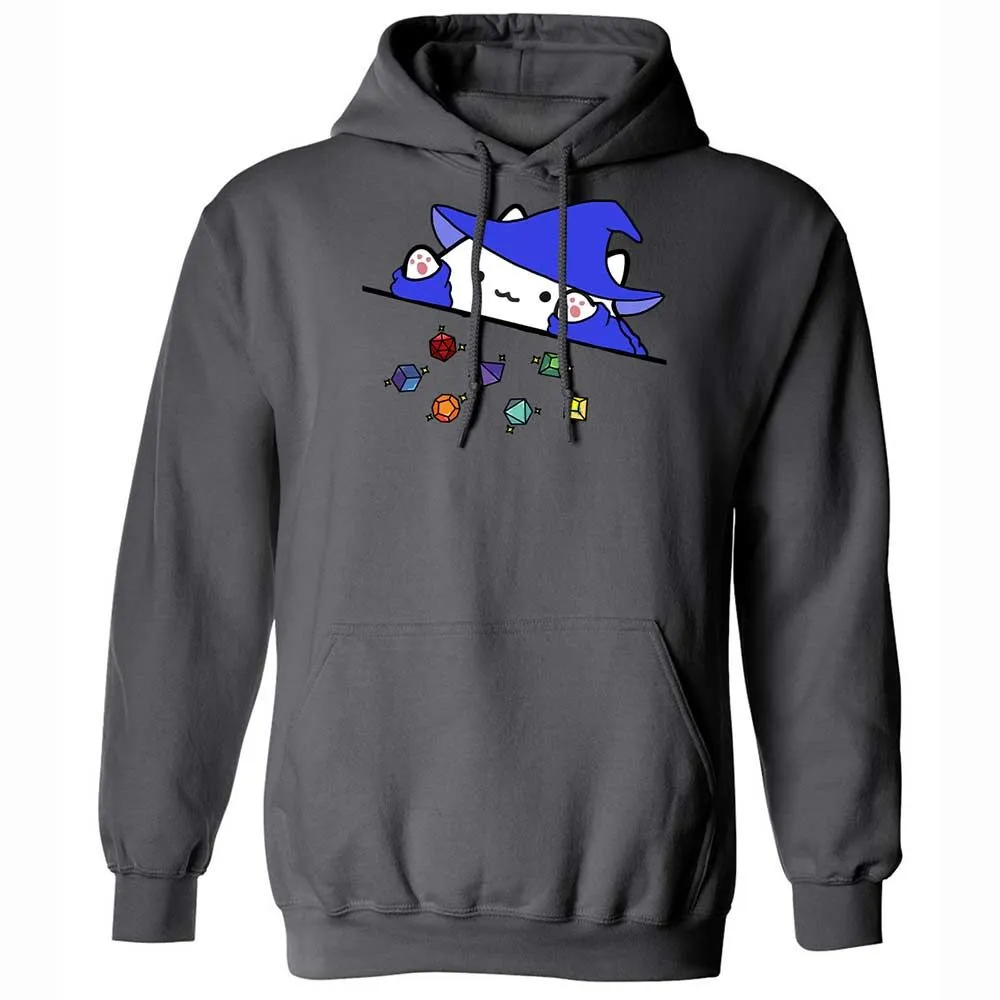 Cat Throws Dices Classic Unisex Hoodie - Charcoal - 20