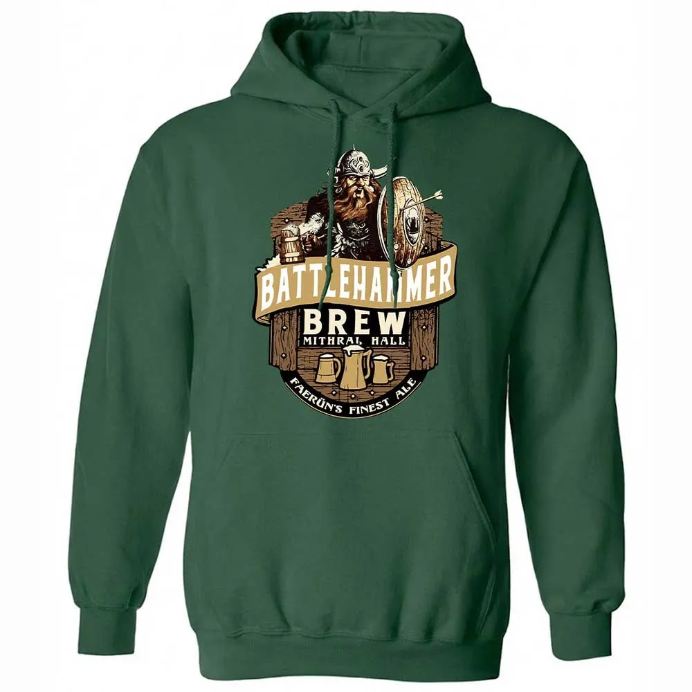 Battlehammer Brew Classic Unisex Hoodie - Forest Green - 3