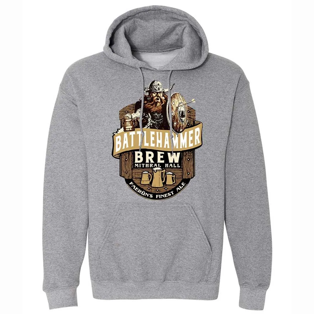 Battlehammer Brew Classic Unisex Hoodie - Graphite Heather - 4