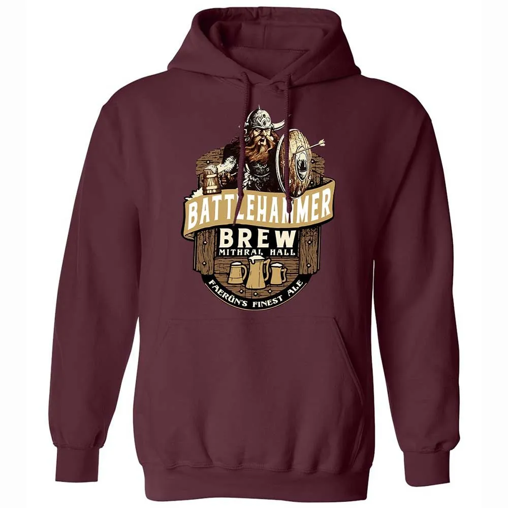 Battlehammer Brew Classic Unisex Hoodie - Maroon - 7