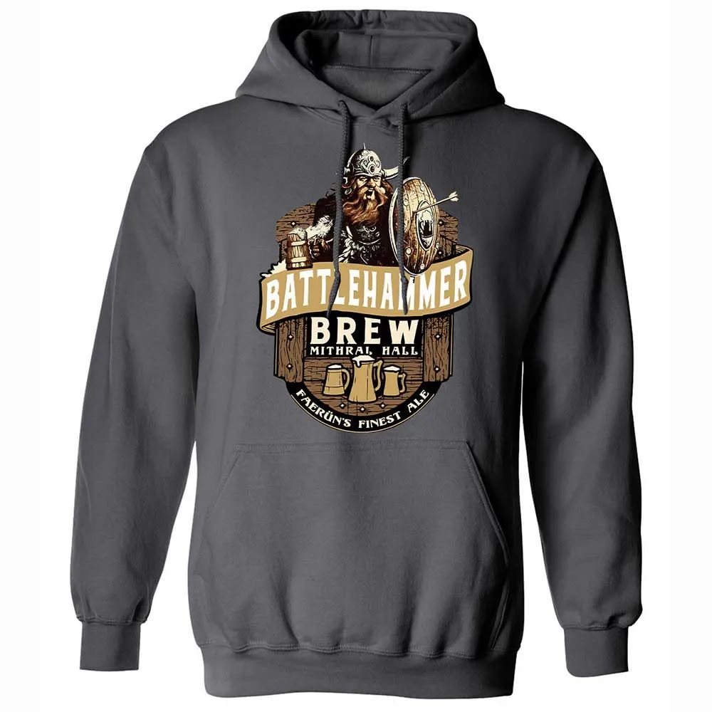 Battlehammer Brew Classic Unisex Hoodie - Charcoal - 8