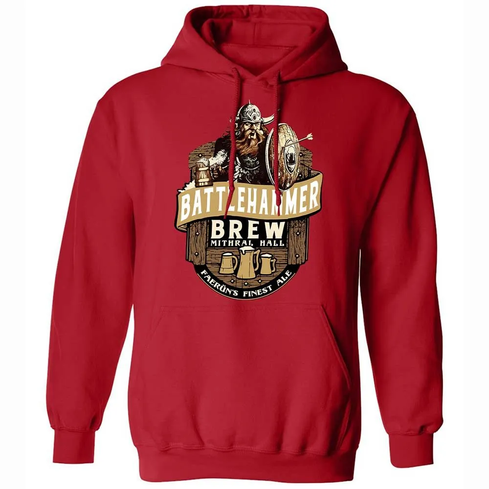 Battlehammer Brew Classic Unisex Hoodie - Red - 10