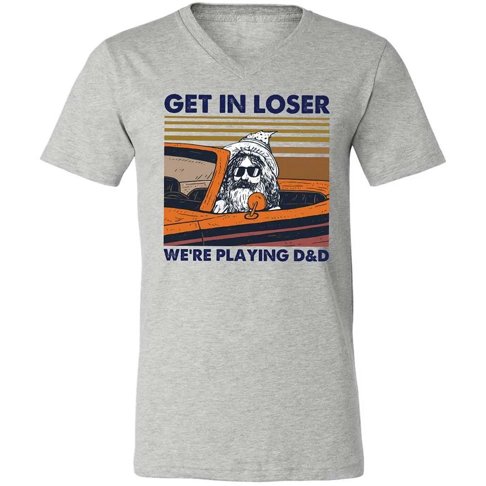Get in Loser Unisex V-Neck T-Shirt - Athletic Heather - 2