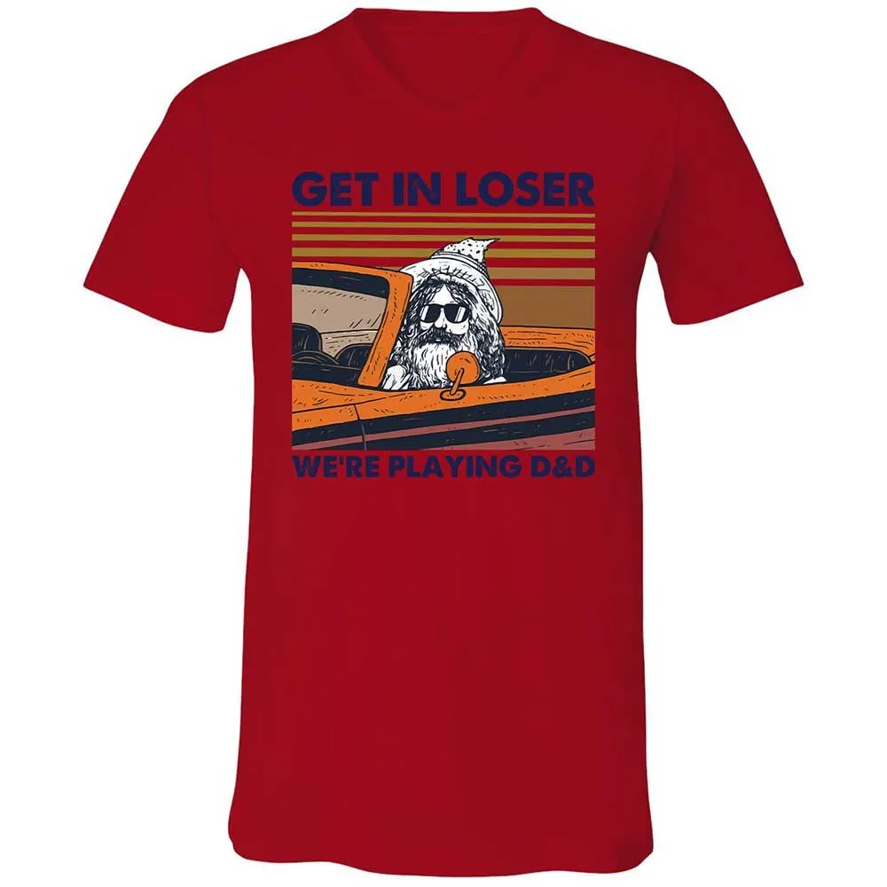 Get in Loser Unisex V-Neck T-Shirt - Red - 5