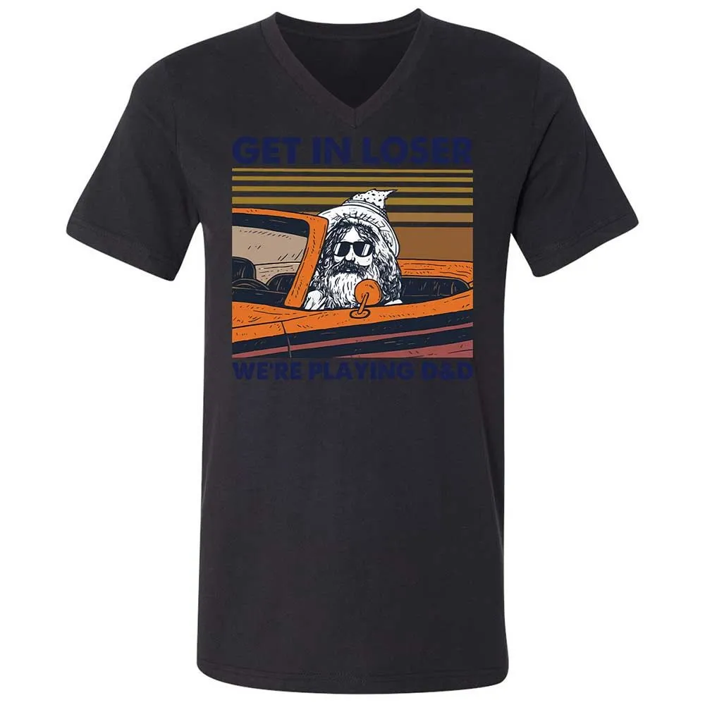 Get in Loser Unisex V-Neck T-Shirt - Black - 11