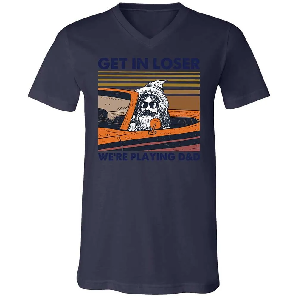 Get in Loser Unisex V-Neck T-Shirt - Navy - 12