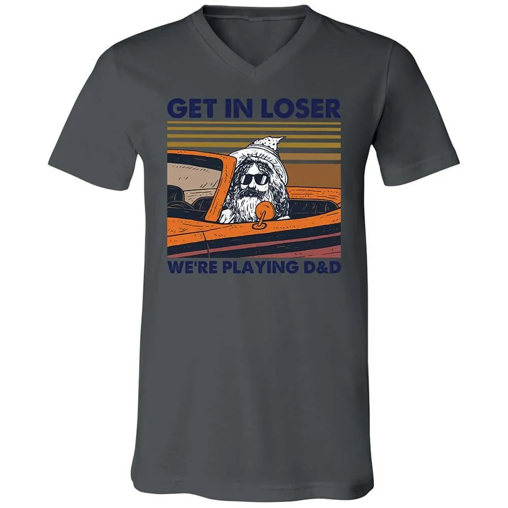 Get in Loser Unisex V-Neck T-Shirt - Asphalt - 16