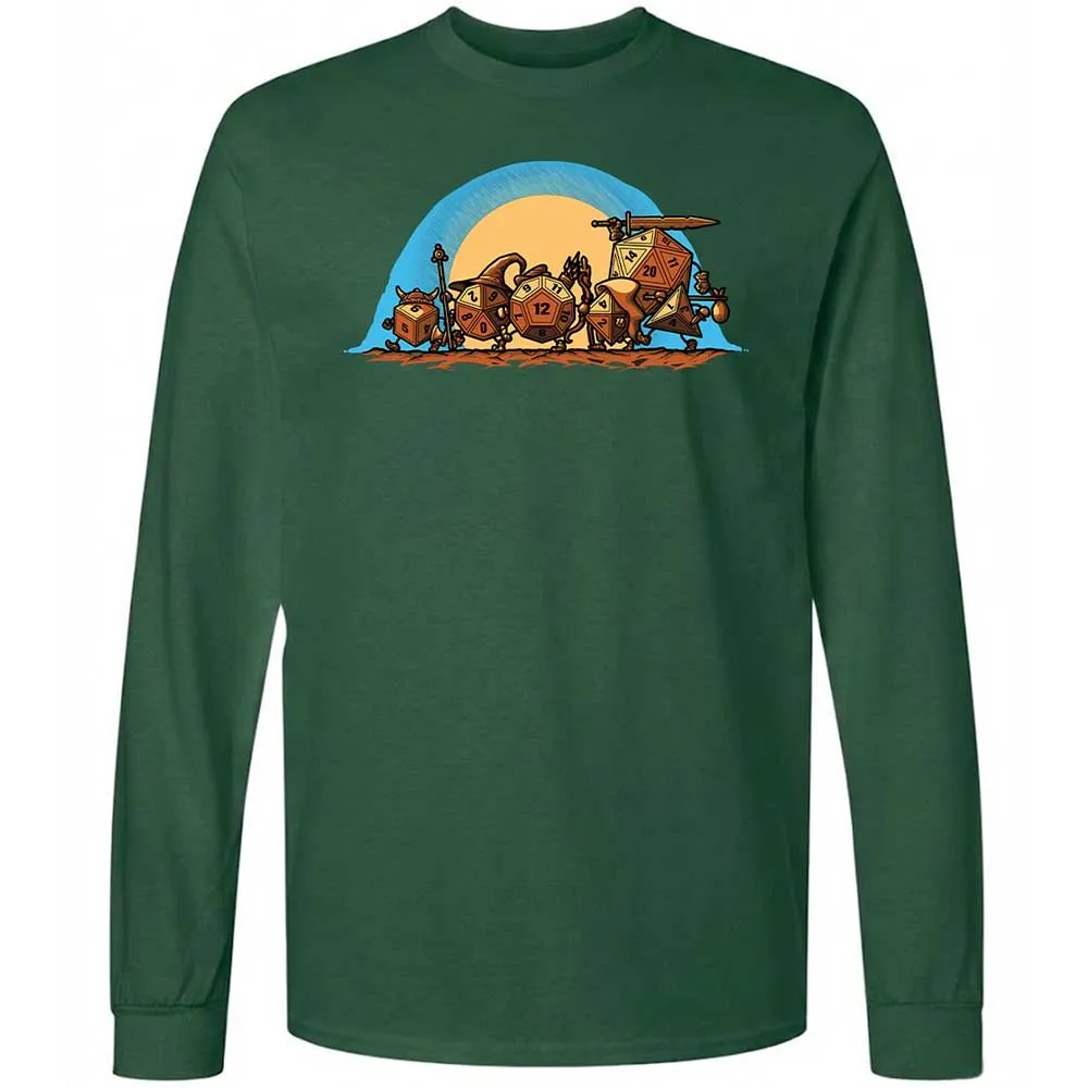 The Fellowship Of The Dice Long Sleeve T-Shirt - Forest Green - 4